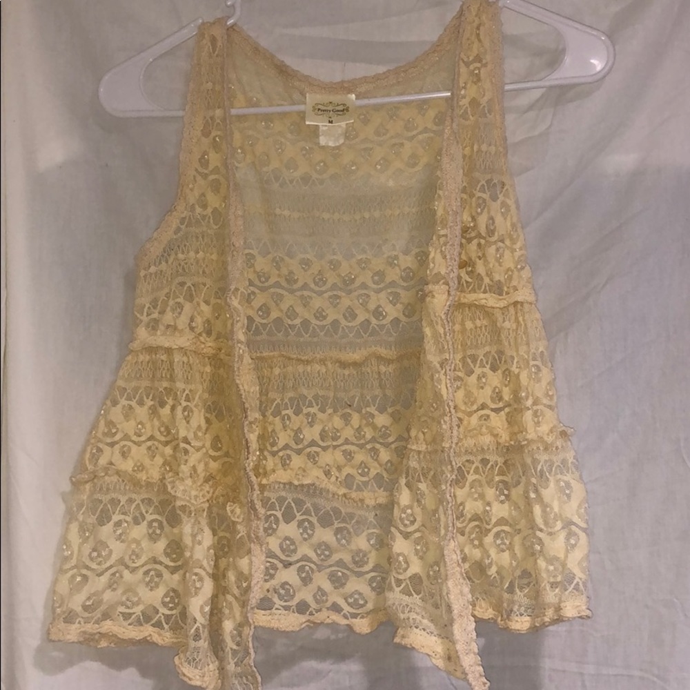Lace women’s cream vest